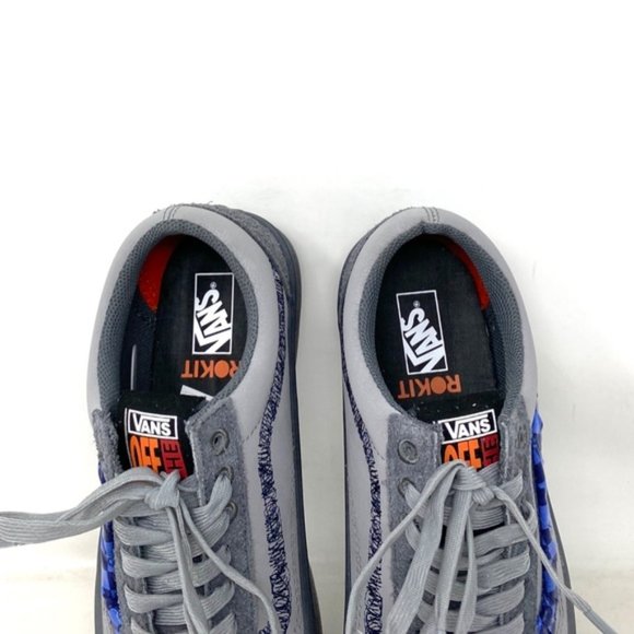 VANS x Rokit Old Skool 36 DX Shoes Suede Gray Low For Women Sneakers VN0000SRBKU - Picture 9 of 10